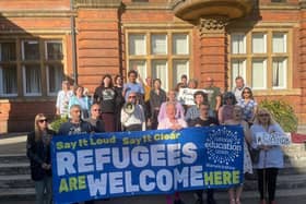 The protest, which took place outside Leamington Town Hall on June 14.