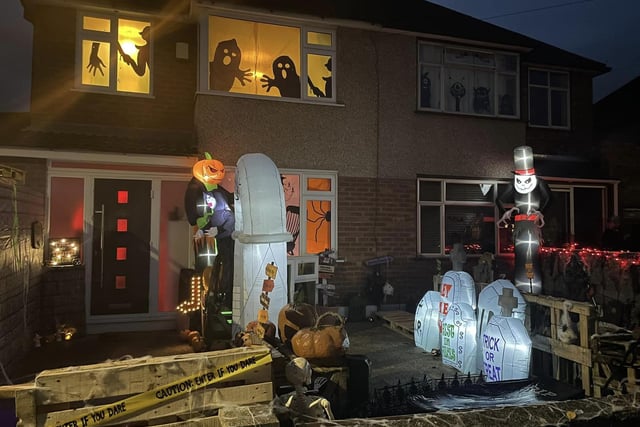 Darren and his neighbours decorated their homes for the charity event. Photo by Darren Butler