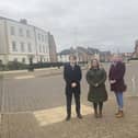 Left to right shows: Matt Collins, Warwick District Councillor for the Bishop Tachbrook Ward, Josie McCormick and Bishops Tachbrook resident Jenny Bevan, who has been an advocate for the campaign. Photo supplied