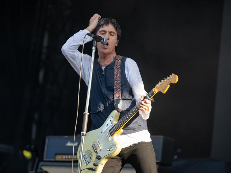 Johnny Marr on stage at Warwick Castle on Sunday, July 21. Photo by David Jackson.