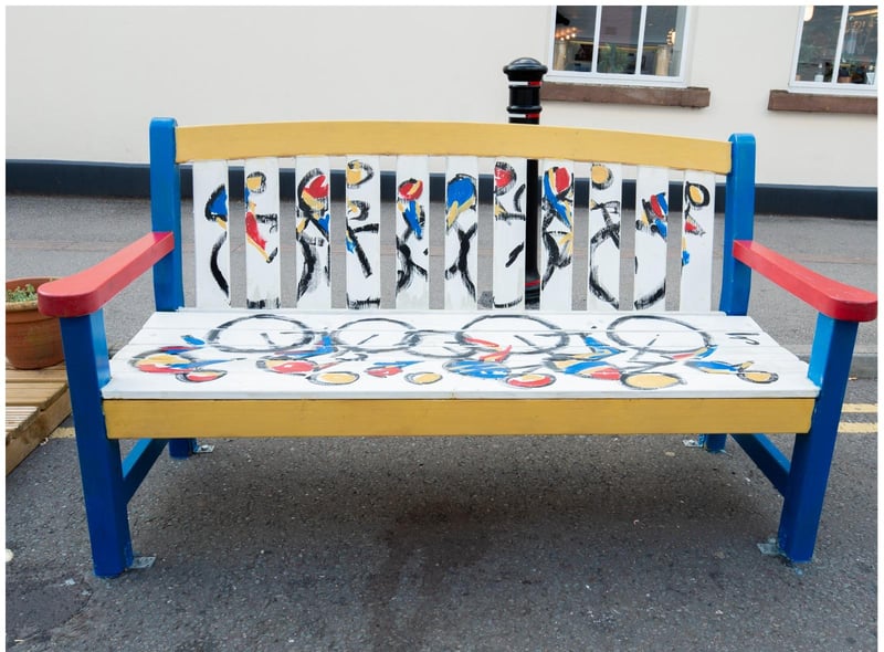 Benches have been painted in Station Road in Kenilworth as part of the project. Photo by Mike Baker