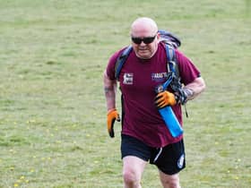 Paddy Doyle running in his latest endurance challenge, a duathlon