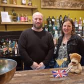 Steve Bazell and Rachel Ollerenshaw with the Royal Jubilee cocktail. Photo supplied