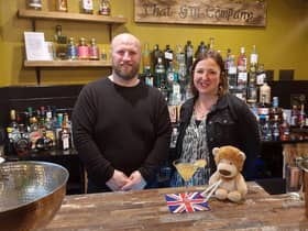 Steve Bazell and Rachel Ollerenshaw with the Royal Jubilee cocktail. Photo supplied
