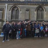 Jay's heroes - the 100th defibrillator is installed at St Andrew's Church in Rugby.