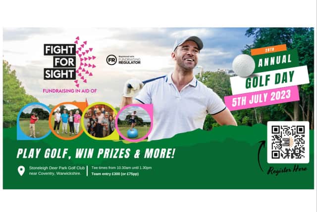 Fight for Sight is holding its annual charity golf day in Stoneleigh later this year. Photo supplied