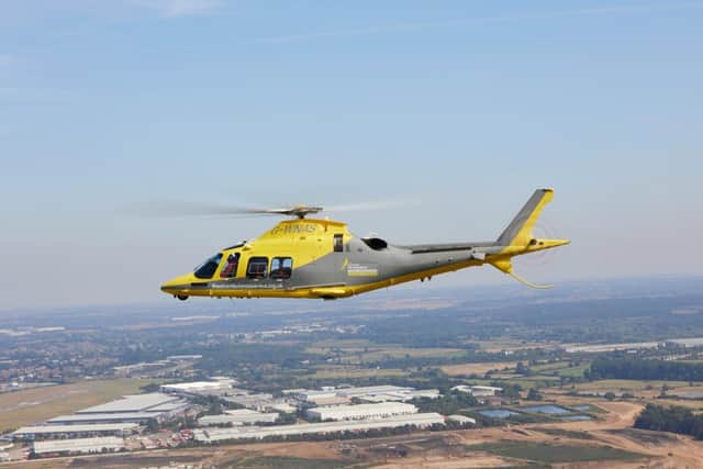 The air ambulance has been called to an incident in Northamptonshire.