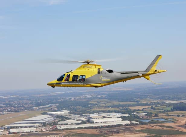 The air ambulance has been called to an incident in Northamptonshire.