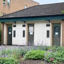 The public toilets in Rugby's Caldecott Park offer a very limited public service.