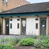 The public toilets in Rugby's Caldecott Park offer a very limited public service.