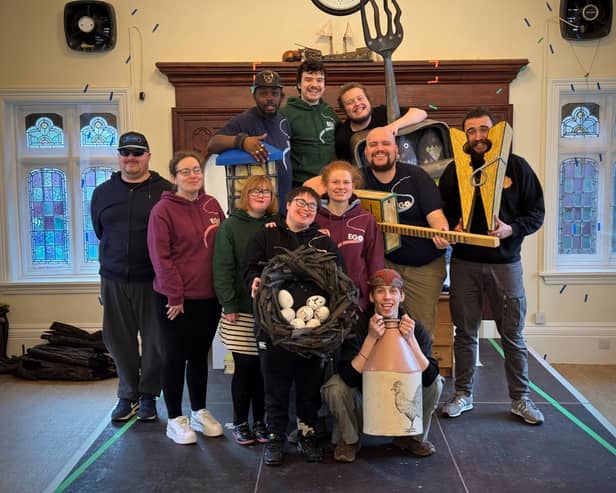 The cast of You Know My Mum with Alex, centre, at the new EGO Arts Venue on Fleet St, Coventry