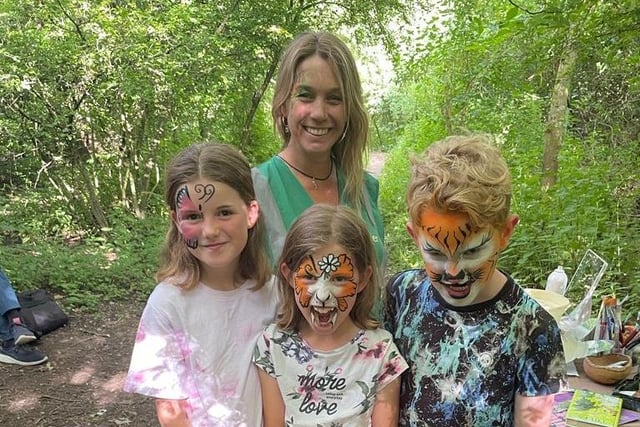 Children got their faces painted at the event.