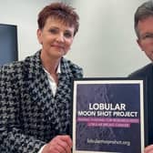 Sir Jeremy Wright MP has pledged his support to Leamington teacher Jayne Brumpton – who is one of his constituents - and her fellow Lobular Moon Shot Project campaigners who are aiming to raise funding for research at the Institute of Cancer Research into lobular breast cancer. Picture supplied.