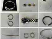 Some of the items of jewellery. Photos by Warwickshire Police