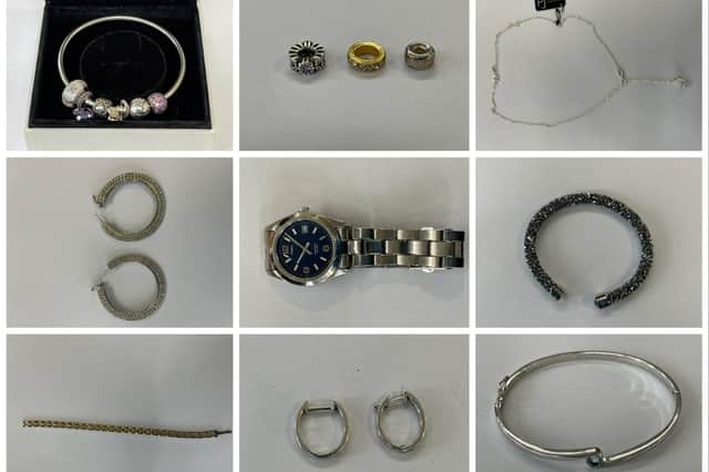 Some of the items of jewellery. Photos by Warwickshire Police