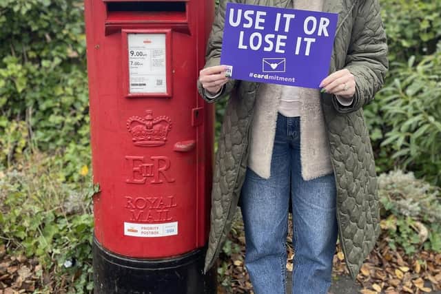 Rebecca Green in support of the GCA ‘Use it or lose it’ campaign and signing the petition to force greater parliamentary scrutiny of planned changes to the postal service