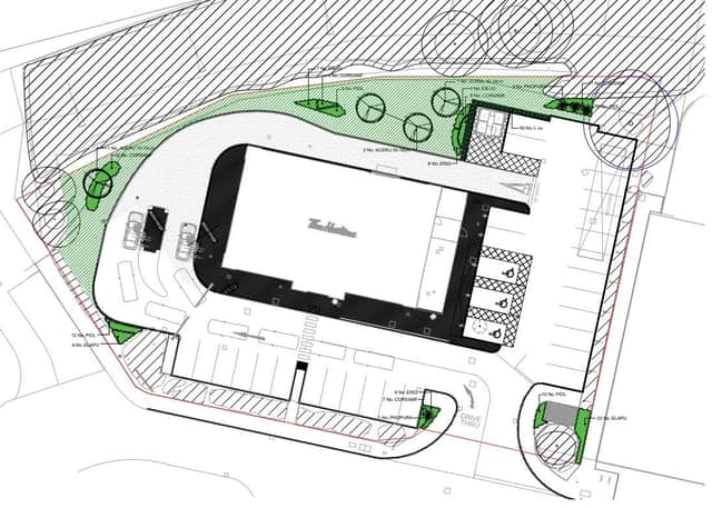How the site would like with a new drive-through lane.