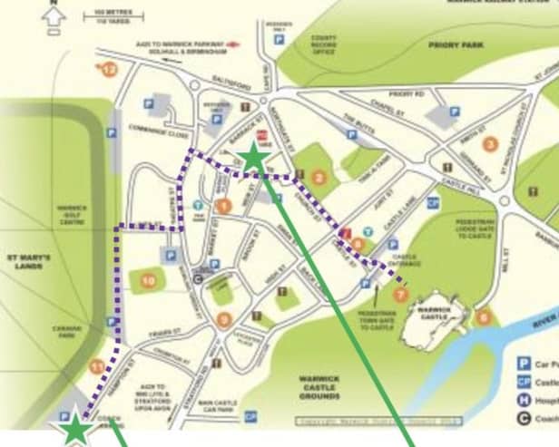 The map of the route.