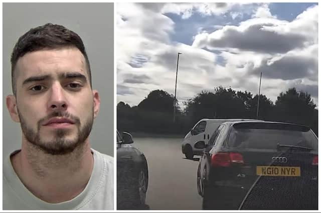 Demetrious Nickoloau drove at speeds of up to 75mph in a 30mph zone, went through red lights and drove on the pavement in an attempt to avoid officers.