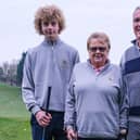 Men’s captain Kevin Humphrey, ladies’ captain Sue Wagstaff and junior captain Patrick Dempsey