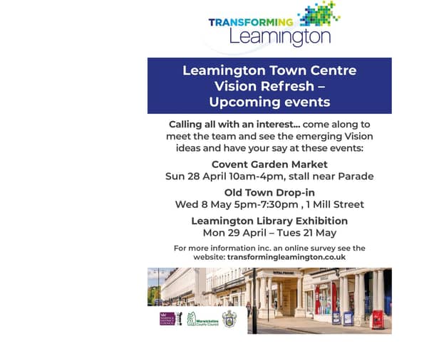 A flyer for the Transforming Leamington events. Picture supplied.