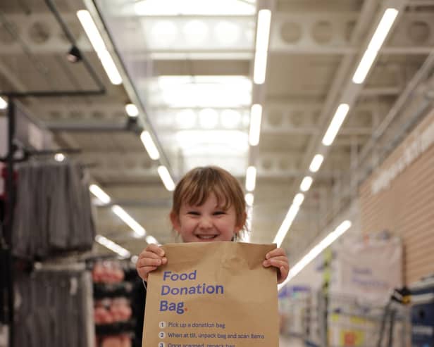 The popular donation bags pre-packed with healthy, long-life food items will be available in every large Tesco store across the UK over the Easter break (April 7th to 20th)