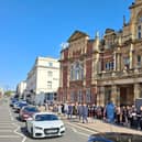 The vigil outside Leamington Town Hall on Saturday October 5. Picture supplied.