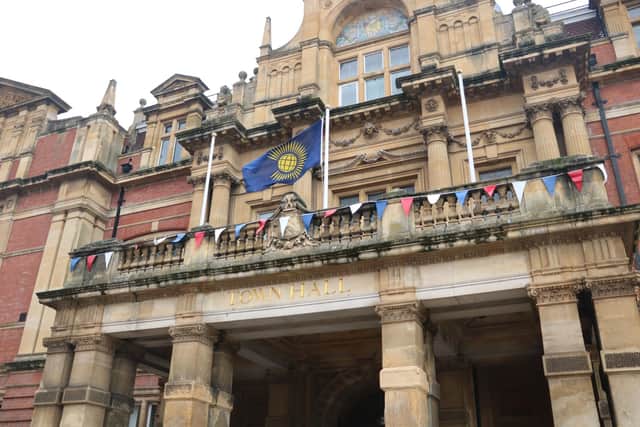 The Commonwealth Flag at Leamington Town Hall.