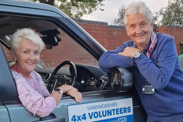 Julie Bell and her husband Graeme Wright of The Warwickshire 4x4 volunteers. Picture supplied.