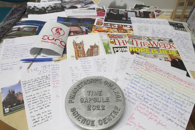 The time capsule contents. Photo supplied