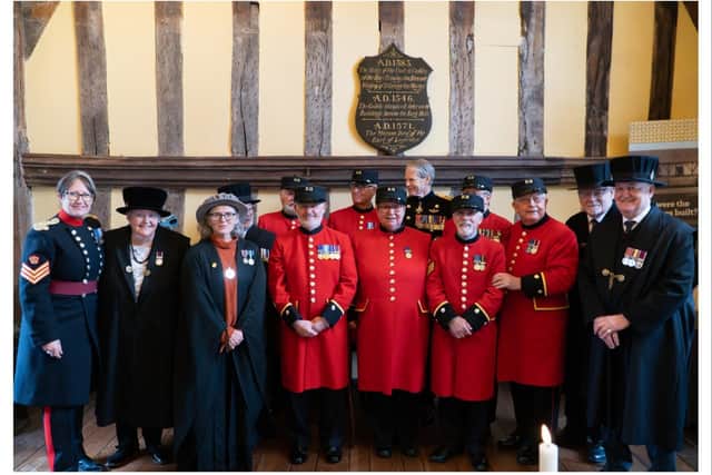 The installation ceremony for Janet Brodie-Murphy and Alan Gill BEM was led by the Lord Leycester’s first female Master, Dr Heidi Meyer, and attended by dignitaries including their fellow ‘Brethren’, Chelsea Pensioners and General Sir Adrian Bradshaw, Governor of the Royal Hospital Chelsea, where the couple met. Photo by Owen Thompson Photography