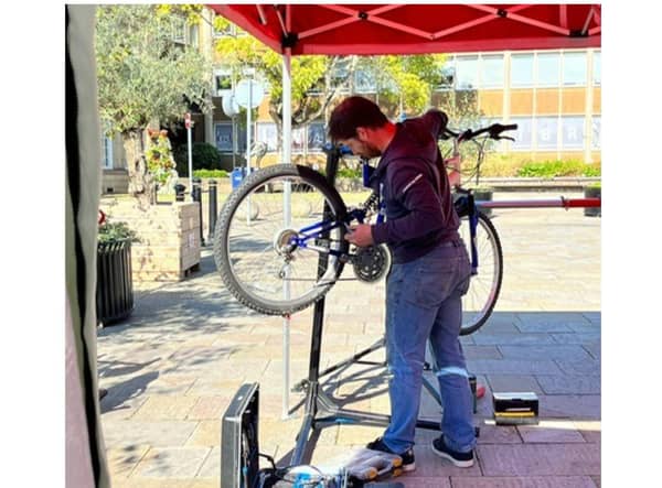 A previous Dr Bike session. Photo supplied by Warwickshire County Council