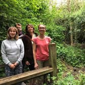 Members of the Friends of Foundry Wood Steering Group at the pond last week.