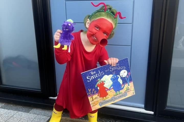 Lyla, 3, as Janet from The Smeds and The Smoos.