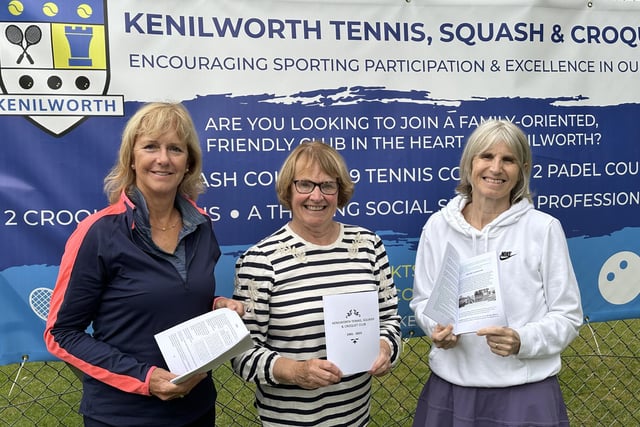 Authors Shirley Whiting, Kay Gebbels and Mel Jennings with copies of the club history book.