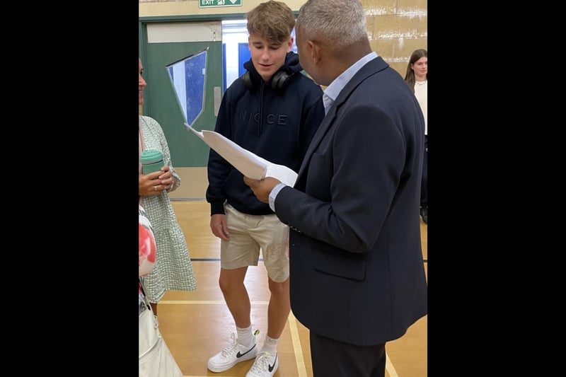 Executive Headteacher at Kenilworth School and Sixth Form, Hayden Abbott with one of the pupils. Photo by Kenilworth School