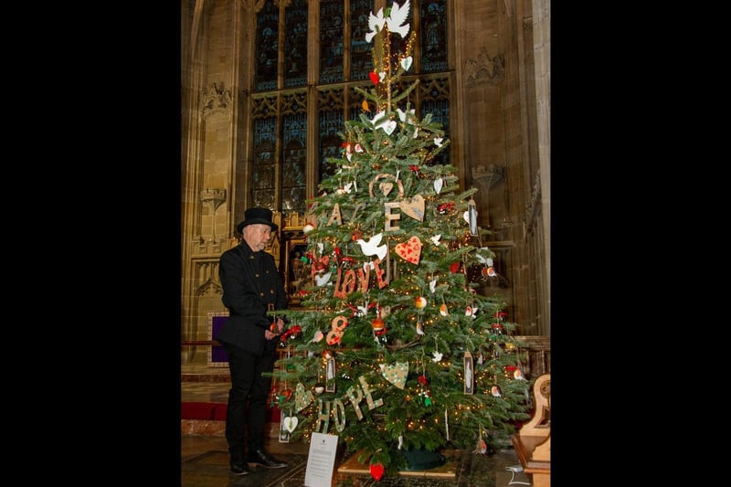 The Christmas Tree Festival will run until December 8.  Pictured: Tony Fitzpatrick