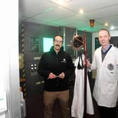 Experimental Escape's general manager Charlie Little with Coventry and Warwickshire Chamber of Commerce business advisor Russell Grant.