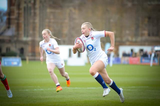 Action from the England Under 18 game at Rugby School.