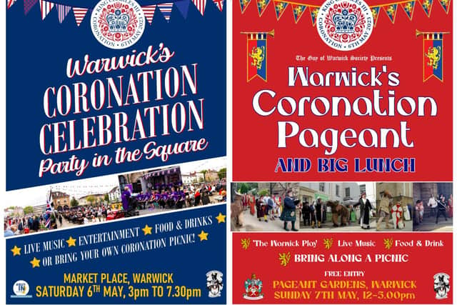 Warwick will be hosting two events over the Coronation weekend. Photos supplied