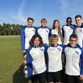 Leamington’s National Qualifiers - back row left to right: Joshua Paton, Ned Stevens, Teia Hendley, Andre Onyekwye, Charlie Rounce front row left to right: Annabel Crees, Dan Wilks, Axel Martin. Pic by LSASC