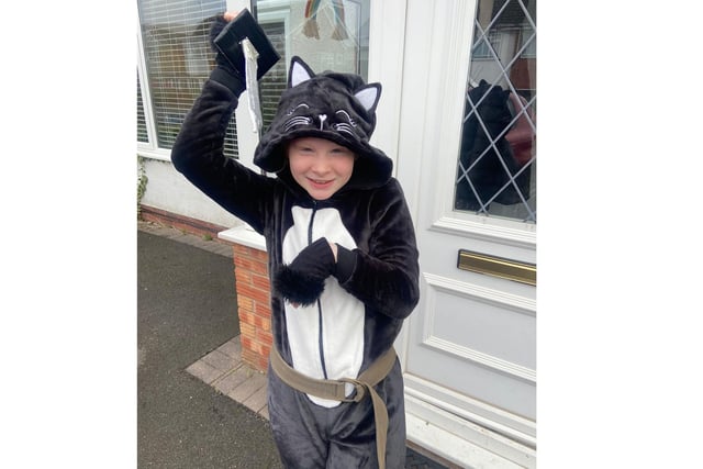 Sophie, 9, of Our Lady and St Teresa's Primary School in Cubbington as Kitty Softpaws.