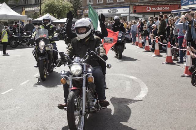 Rugbeians line the streets for the ride-in. Photo by Patrick Joyce.
