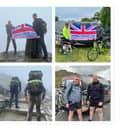 Scott Caswell and his friend and fellow army veteran Cobi Baskerville have completed a gruelling fundraising challenge which involved trekking up Mount Snowdon wwearing backpacks weighing 50kg followed by a 145-mile run and cycle back to Warwick in support of the charity Veterans Contact Point. Pictures supplied.