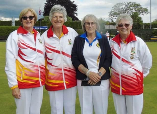 Winning rink against Wiltshire Lynne Innes, Mary Wheildon, Nicky, Donna Kerr   PICTURES BY CAROL NORTON