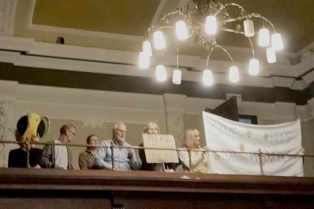 Members of the Bee Friendly community group who were sat in the public gallery at the meeting on October 19. Photo supplied