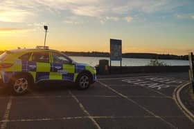 Police at the scene at Draycote Water.