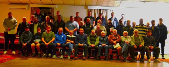 David Finch 5th from the right, front row. With his Committee.