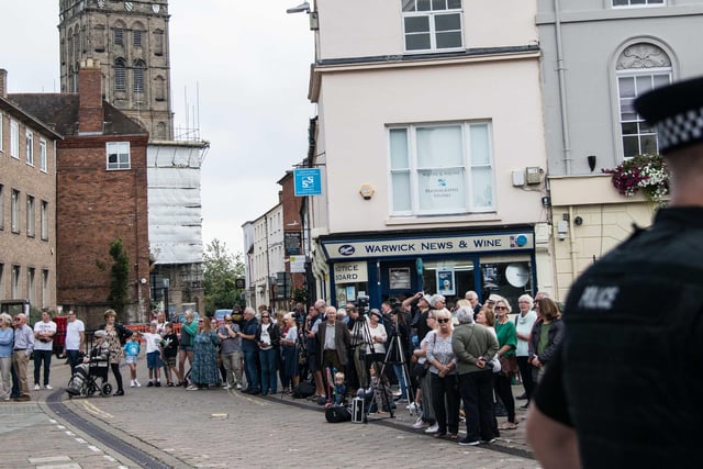 Some of the people gathered to hear the Proclamation. Photo by Gill Fletcher