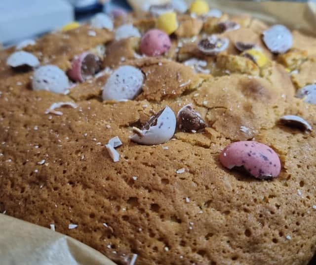The yummy blondies.